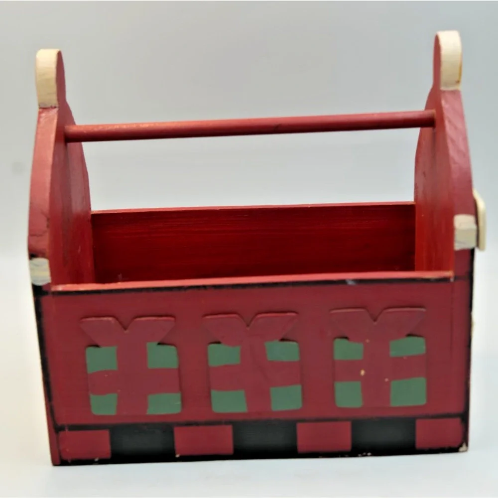 Handmade Wooden Santa‎ Gift Box – Christmas Décor with Present Design